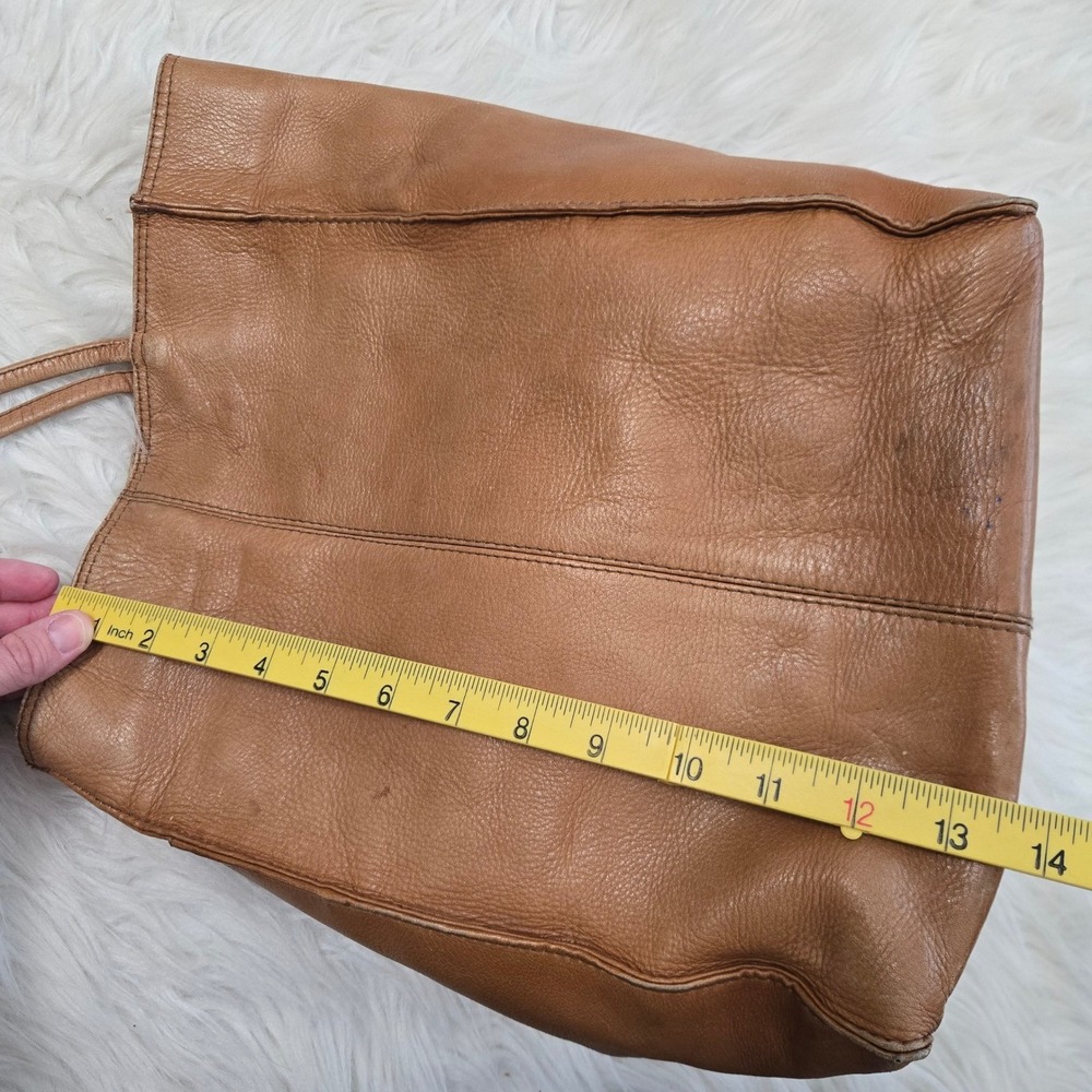Hobo International Tan Leather Tote Bag Vintage Shoulder Bag Brown - Picture 11 of 14